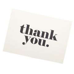 Kiitoskortti Venice Black "Thank you"