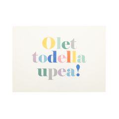 Kiitoskortti POP pastelli "Olet todella upea!"