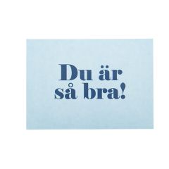 Kiitoskortti Miami Blue "Du är så bra!"