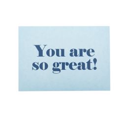 Kiitoskortti Miami Blue "You are so great"