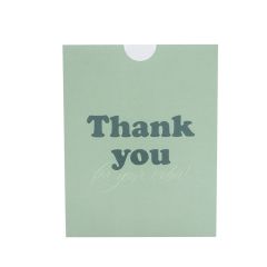 Kuittitasku "Thank you..." Fair green