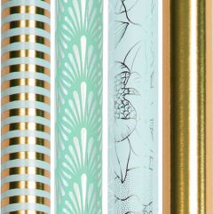 Lahjapaperilajitelma Metallic Mix, 25 rullan laatikko